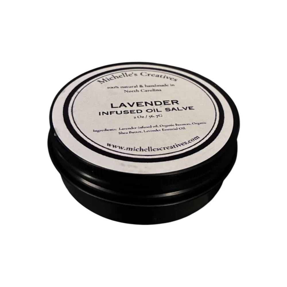 Michelle's Creatives Lavender Oil Salve Unisex 2oz Black New Organic Handmade